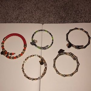 Alex and Ani beaded bracelets - set of 5